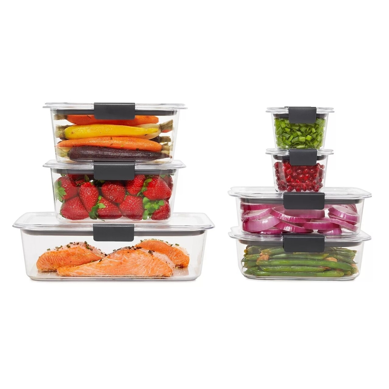 Rubbermaid Brilliance Stainshield Plastic Food Storage Containers 14-Piece Set